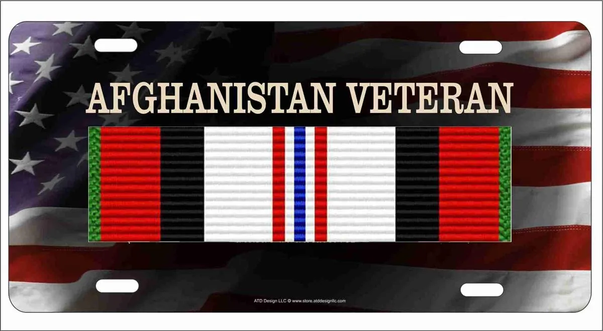 Afghanistan Campaign Veteran Novelty Front License Plate