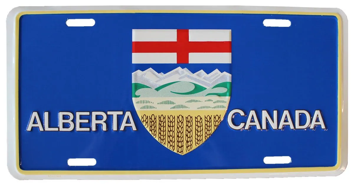 Alberta Chevrolet 6'x12' Embossed Aluminum License Plate for Cars and Trucks