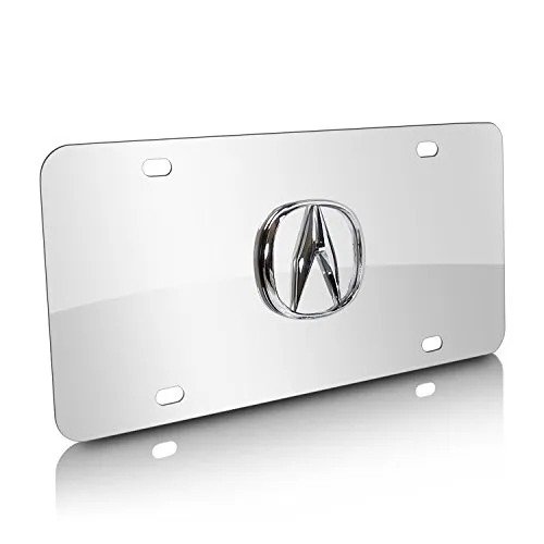 Au-TOMOTIVE GOLD Acura Chrome Logo License Plate, 12'x6', Premium Quality Stainless Steel