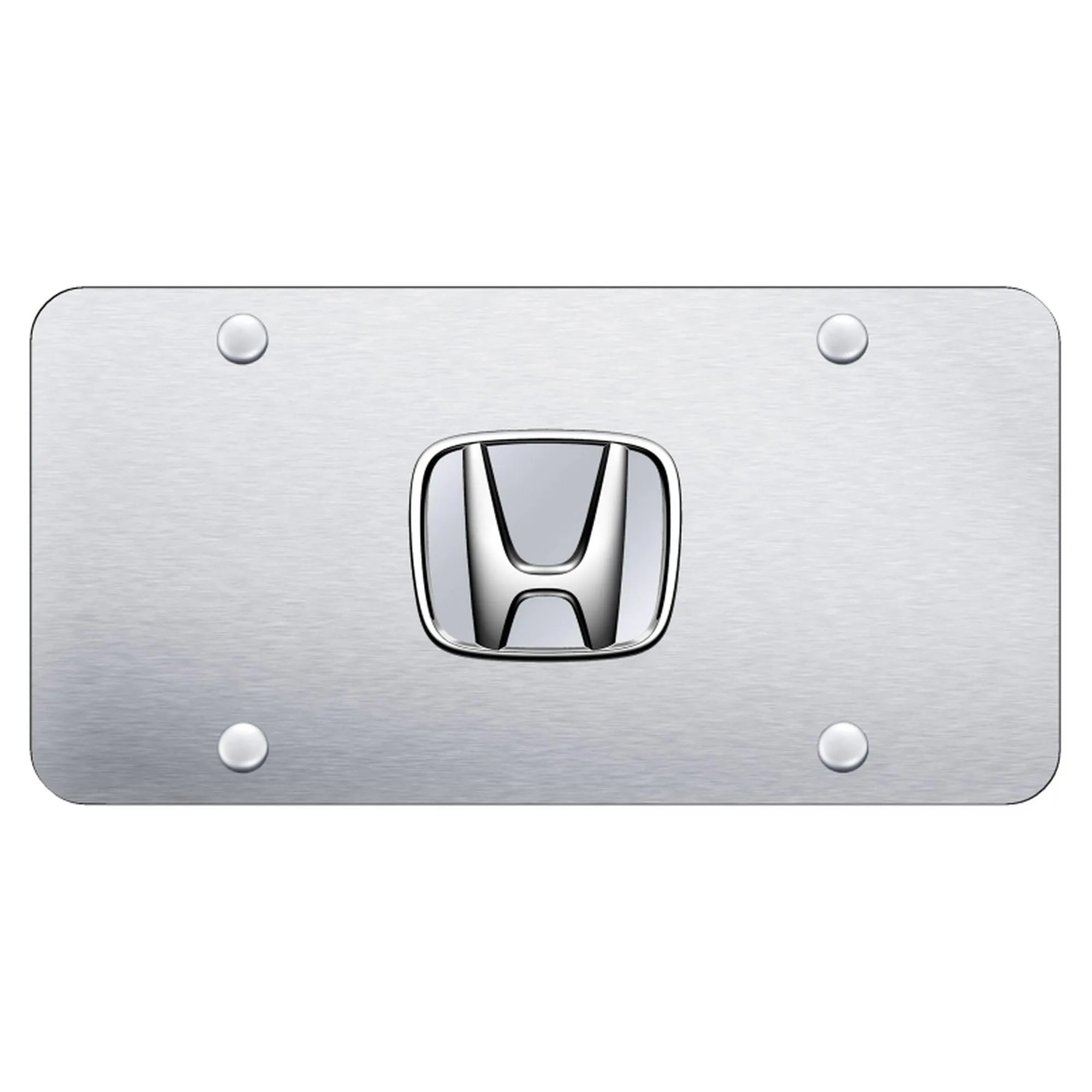 Au-TOMOTIVE GOLD Chrome License Plate for Honda - 12'x6' Heavy-Gauge Stainless Steel