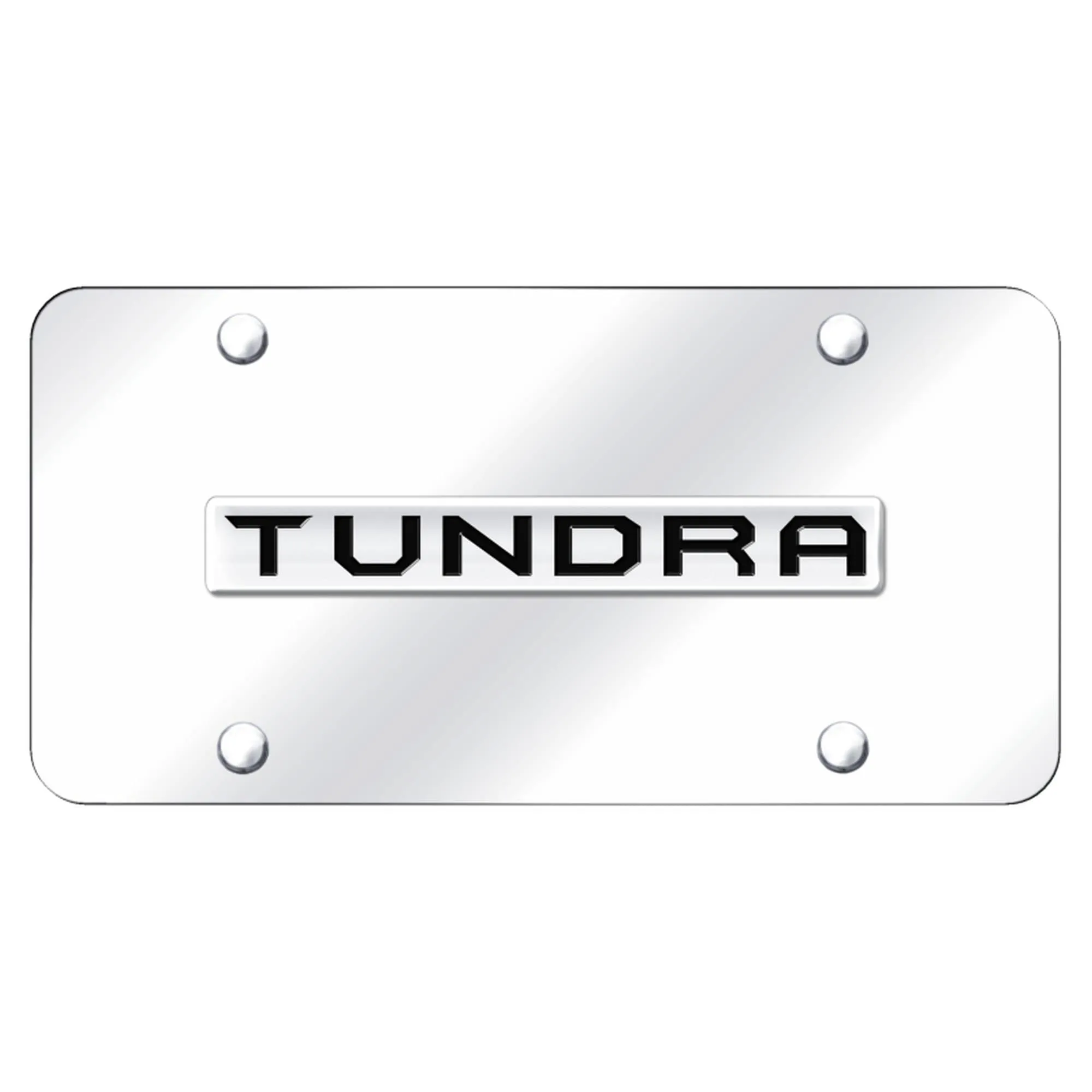 Au-TOMOTIVE GOLD Silver License Plate for Toyota Tundra - 12.25'x6.25' & 12.25'x4.25'