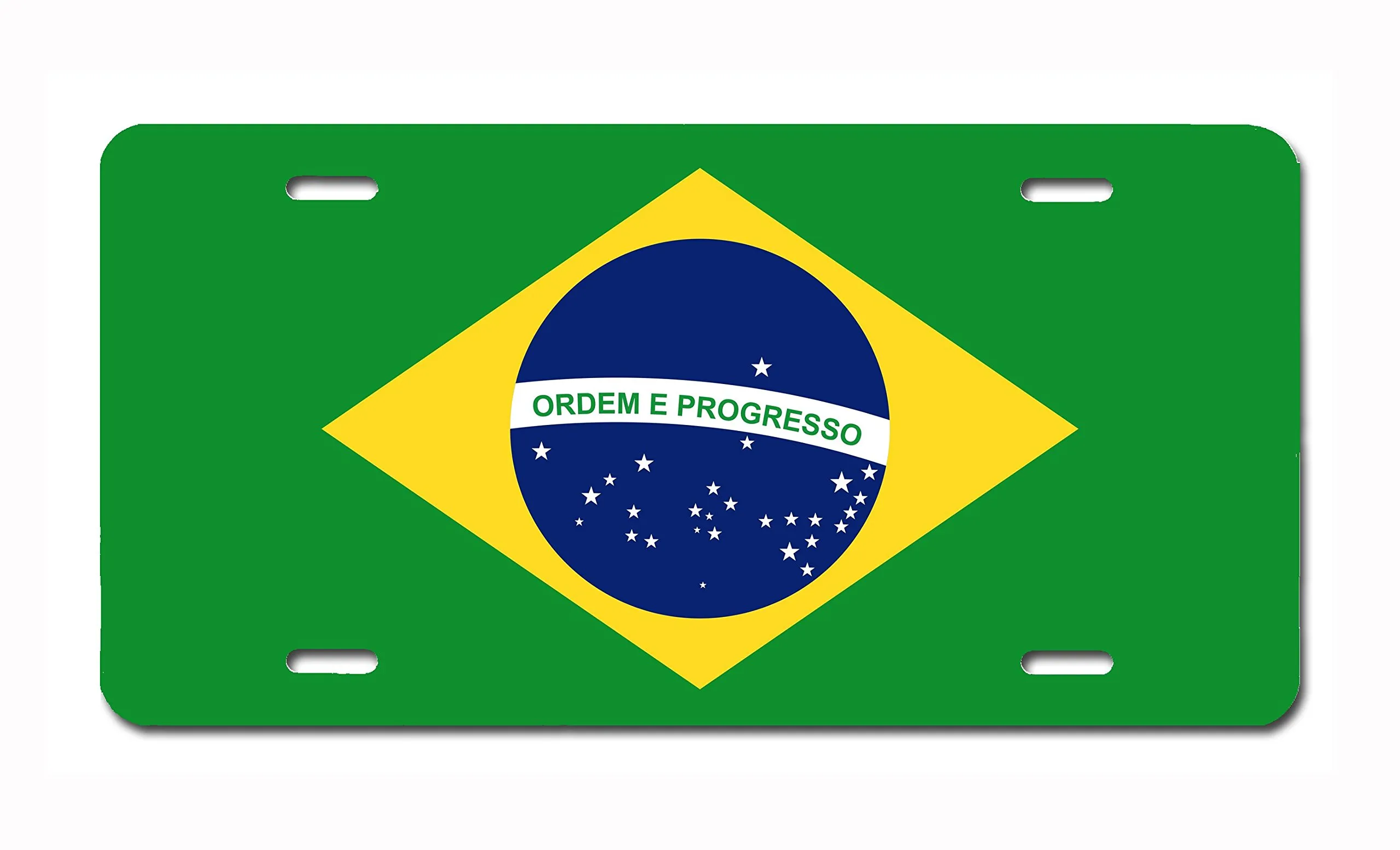 Central/South American Caribbean Flag License Plate 6x12 - Durable Aluminum Vanity Plate