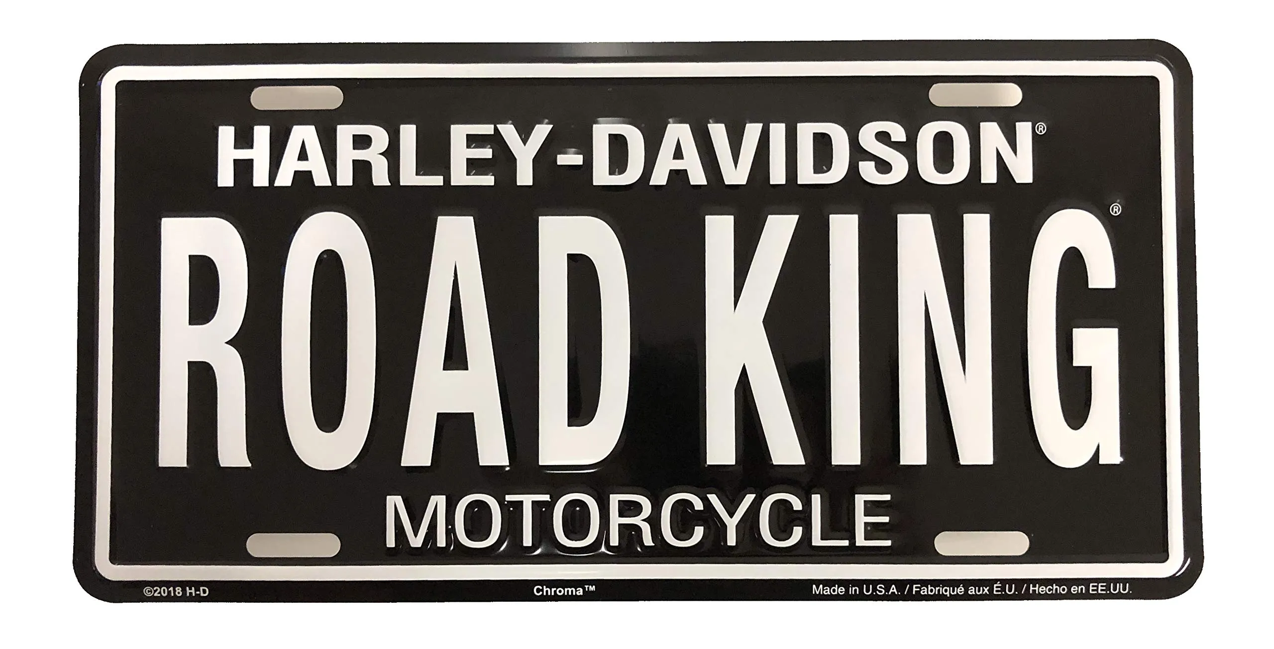 Chroma Graphics Harley-Davidson Road King License Plate - 6x12 Inches, Easy Mounting