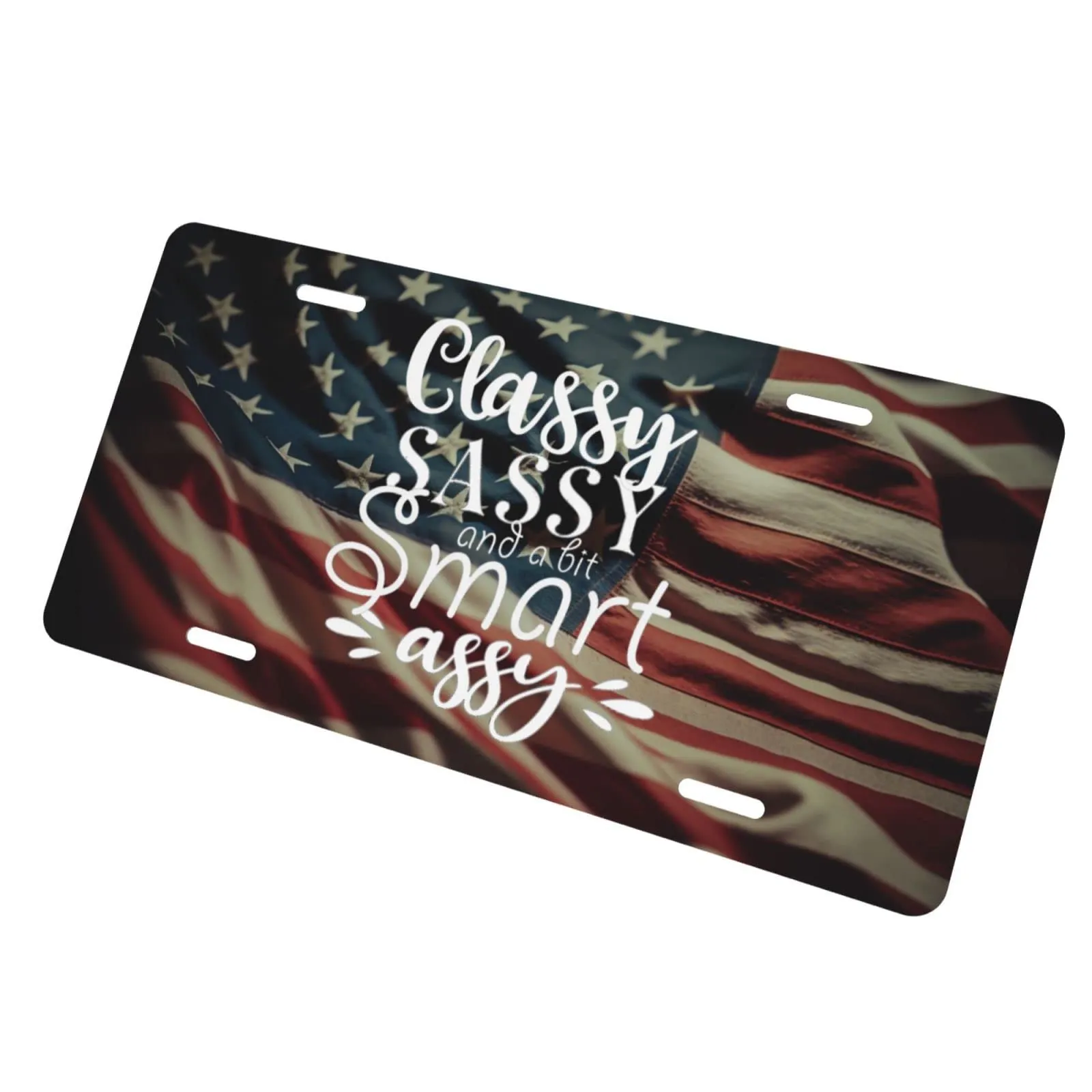 Classy Sassy License Plate Frame - 6x12 Inch Durable Aluminum, Weather-Resistant Design