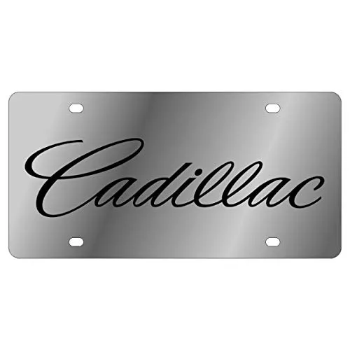 Compatible Cadillac Stainless Steel License Plate - 6' x 12', Three-Dimensional Design