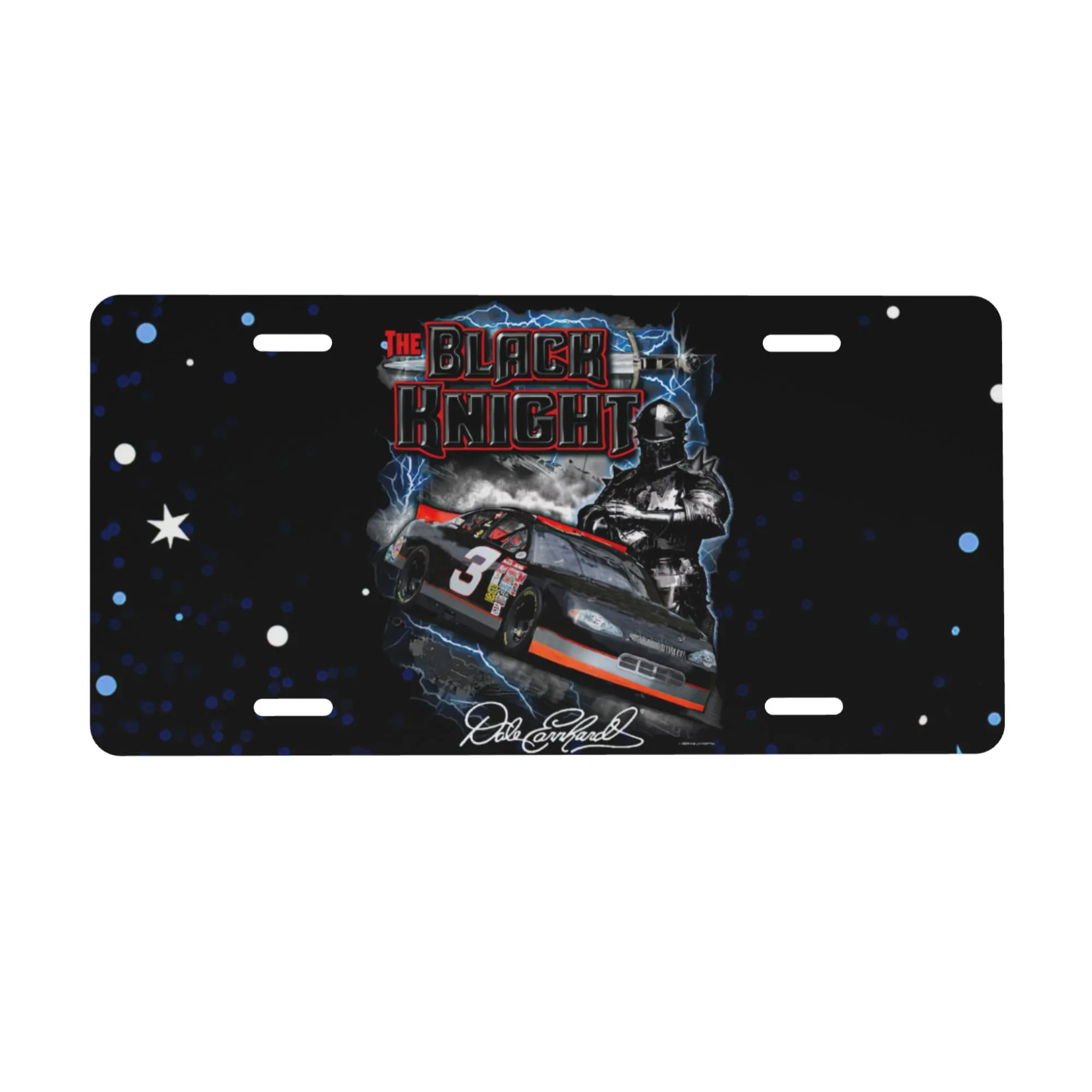 Dale Earnhardt License Plate Cover - Personalized Aluminum Front Plate 6x12 Inch, White