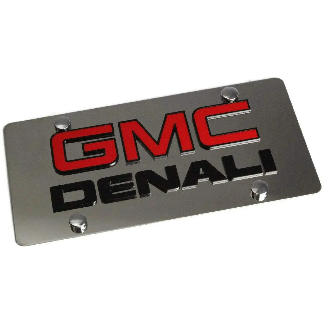 GMC Denali License Plate - Durable 6'x12' Stainless Steel with Lazer-Cut Acrylic Design