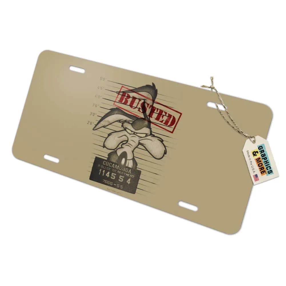 Looney Tunes Wile E. Coyote Novelty Metal License Plate - Durable 6'x12' Design