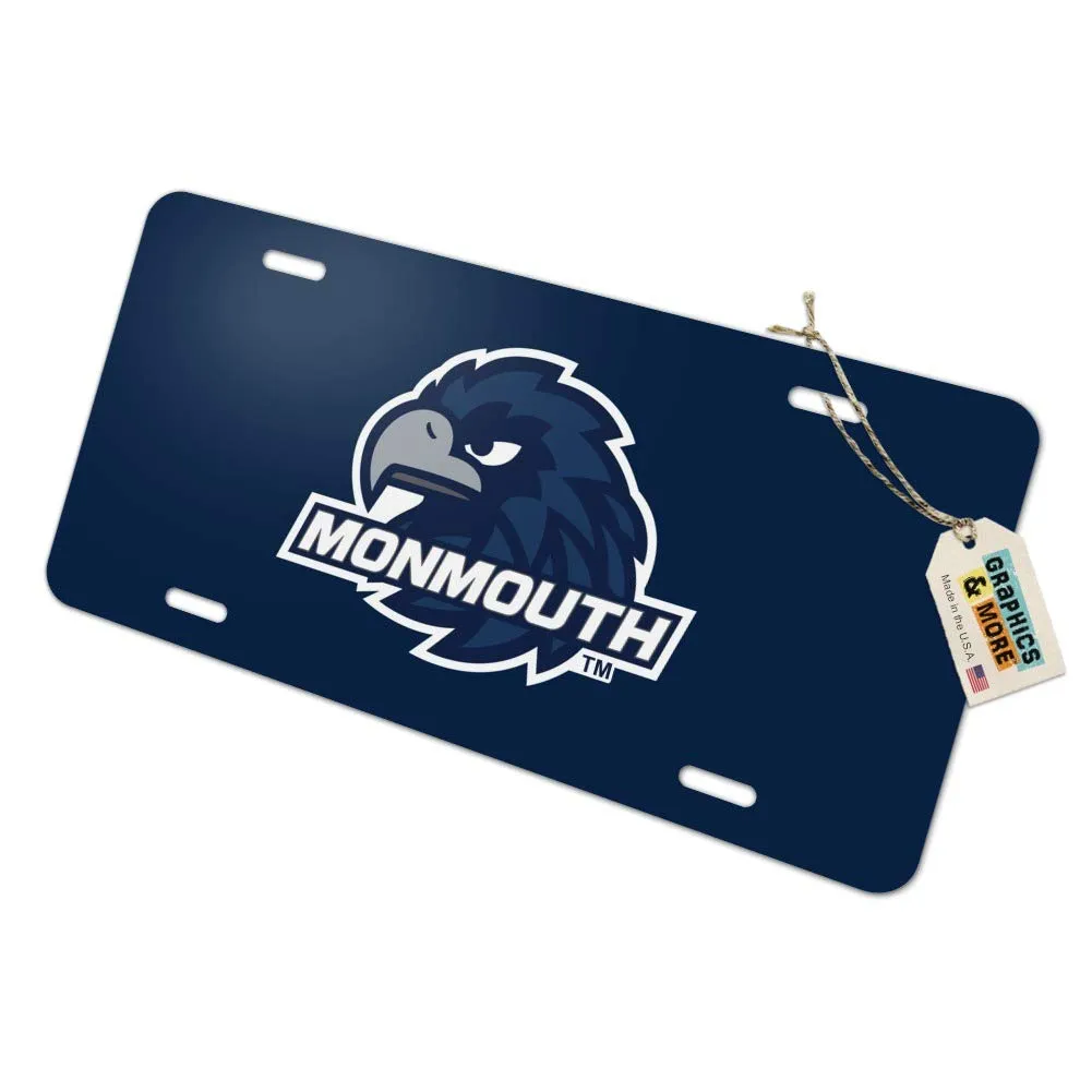 Monmouth University Official Hawks Logo Novelty Metal License Plate - Durable & Unique Design