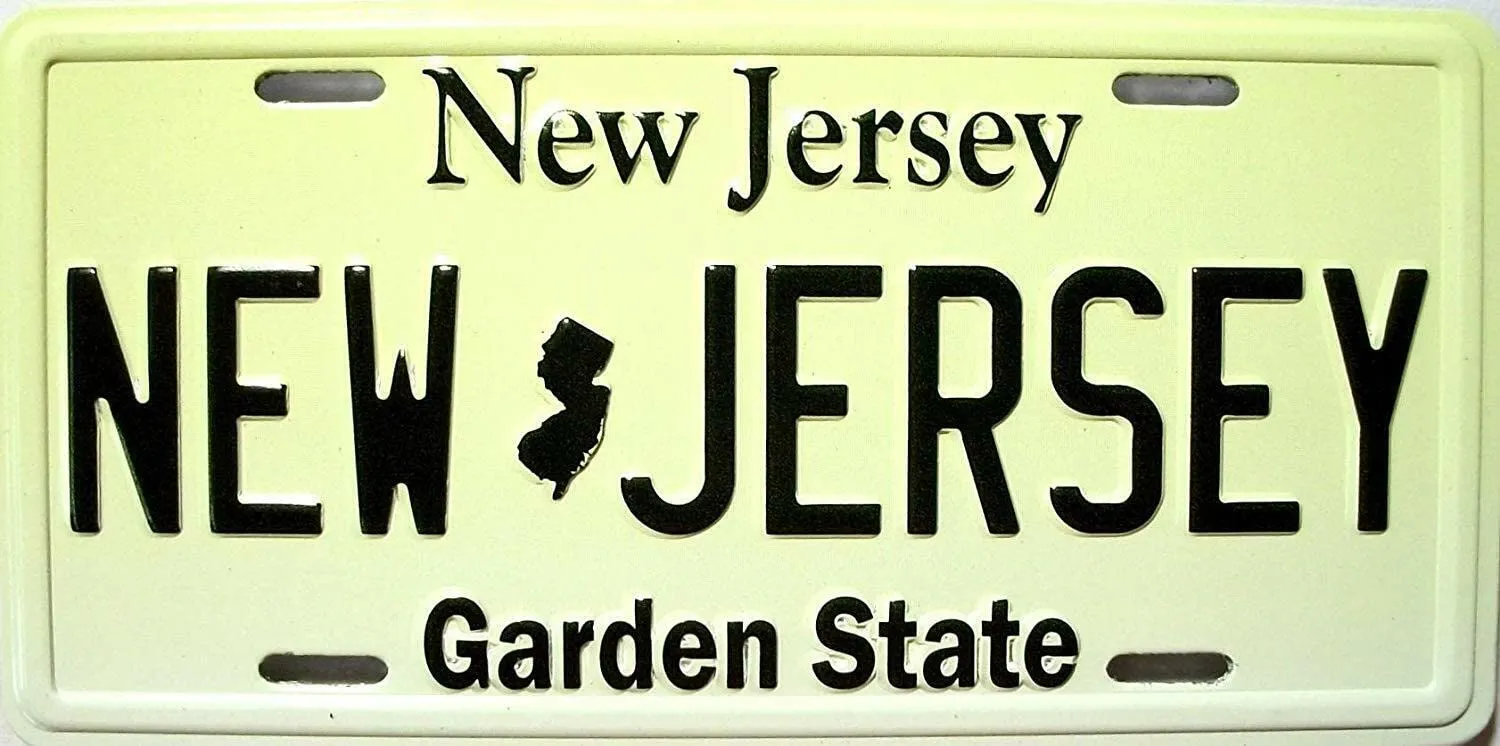 New Jersey License Plate Novelty Fridge Magnet - 3.50'x1.75' - Saddle Mountain Souvenir