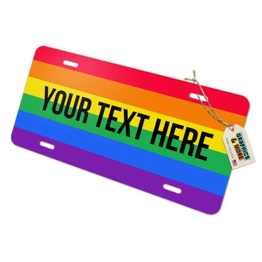 Personalized Rainbow Pride Novelty Metal License Plate - Customizable Design, 6'x12'