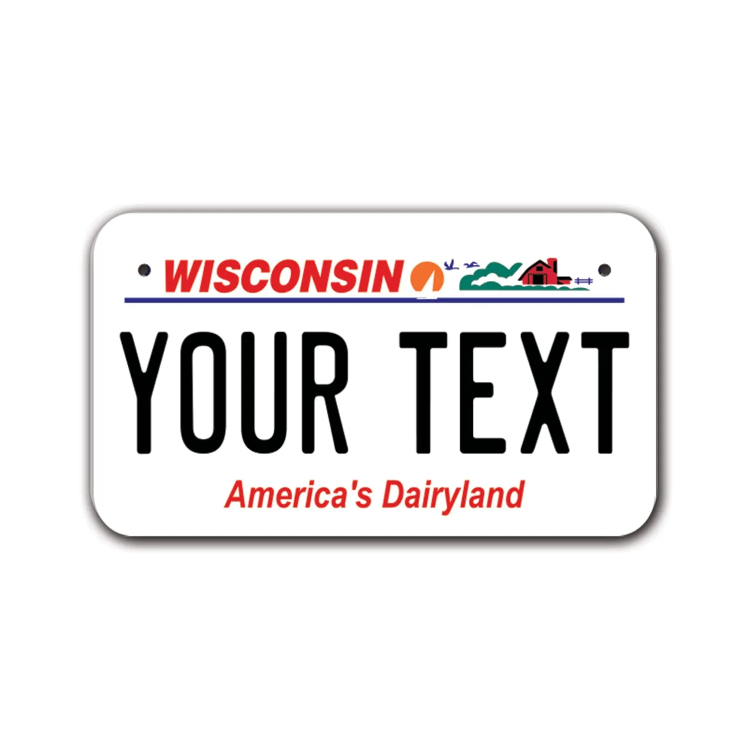 Personalized Wisconsin Small License Plate for Kids