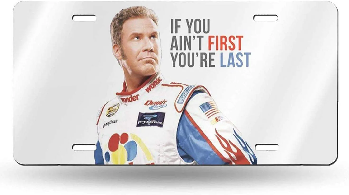 Ricky Bobby Personalized Aluminum License Plate 6'x12' - Durable, Stylish Car Accessory