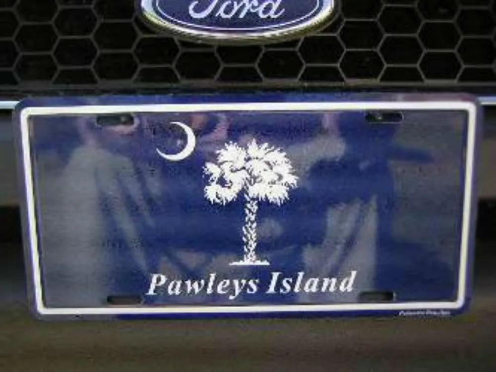 South Carolina Pawley's Island Blue 6'x12' Aluminum License Plate - Durable & Weatherproof