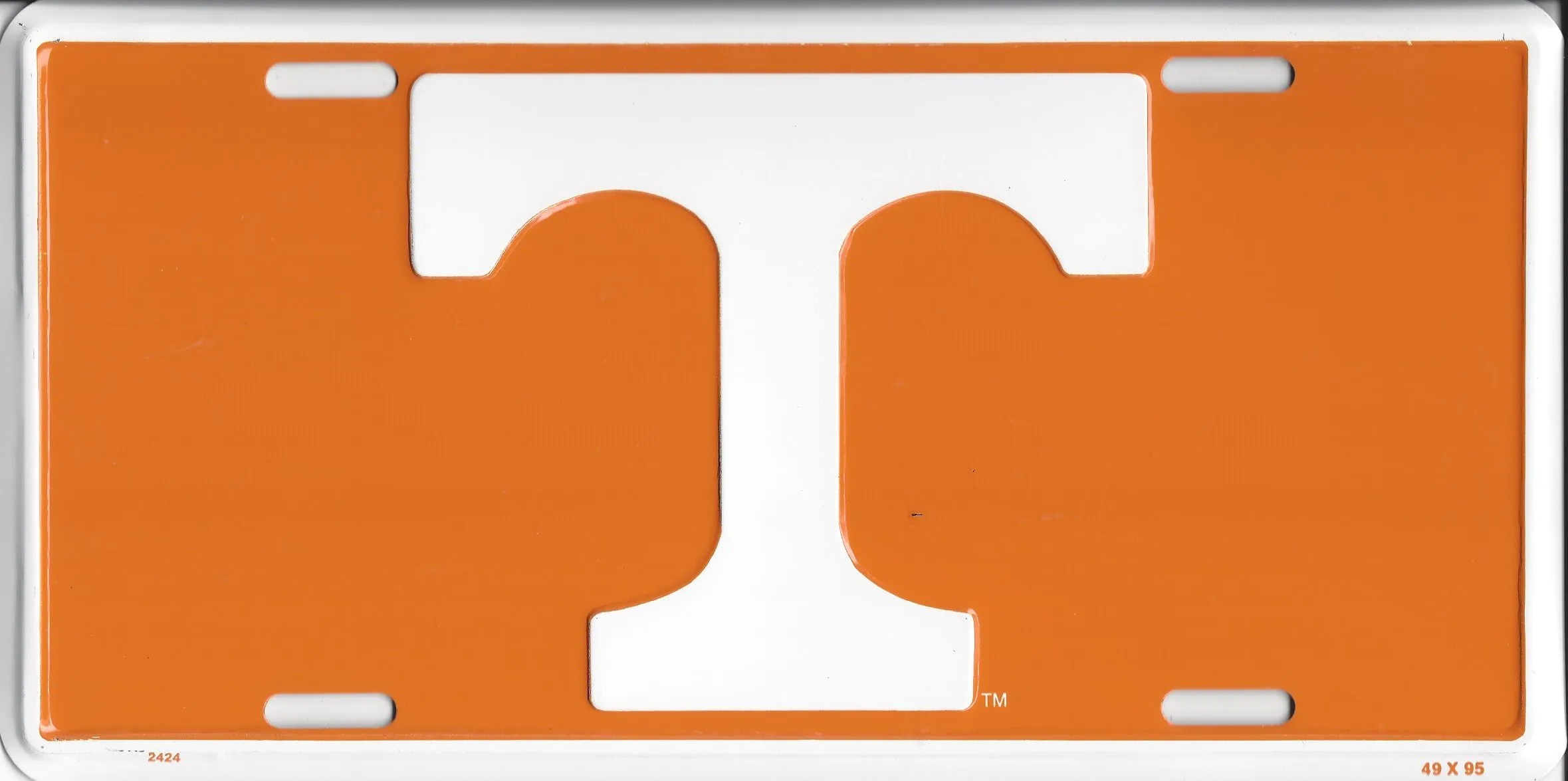 Tennessee Volunteers Metal License Plate - Standard 6'x12' - Durable Embossed Aluminum