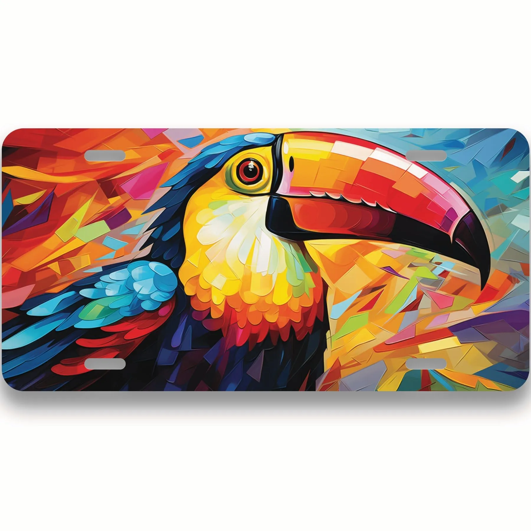 Toucan License Plate 6x12 Inch Universal Fit Rust-Proof Premium Aluminum Made in USA