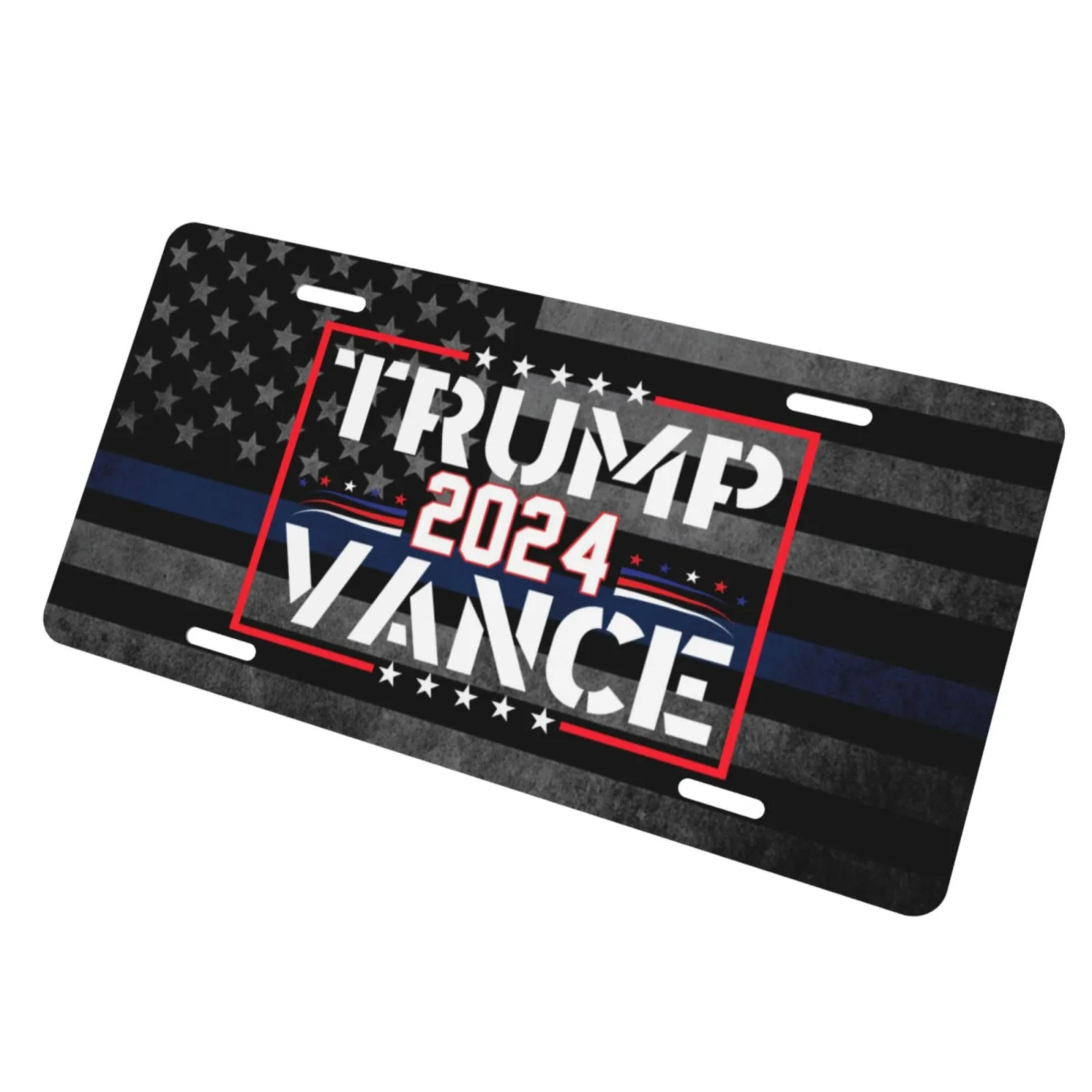 Trump Vance 2024 6x12 Inch Durable License Plate Cover - Weather-Resistant Aluminum Construction